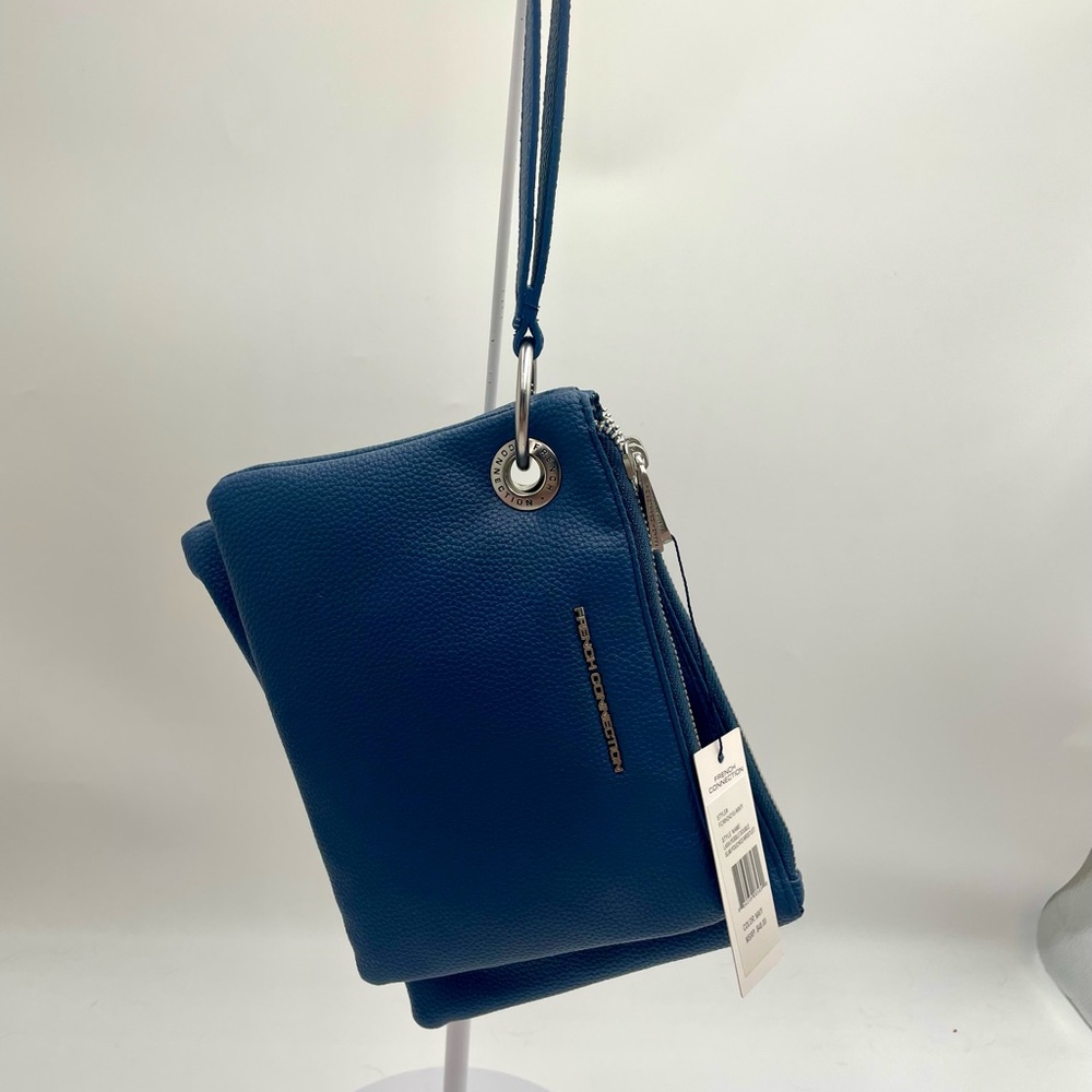 French Connection Blue Wristlet Clutch